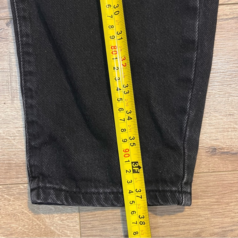 Zara womens jeans high fit, free cut elastic belt, in black Size US 6 EUR 38 - Picture 13 of 16